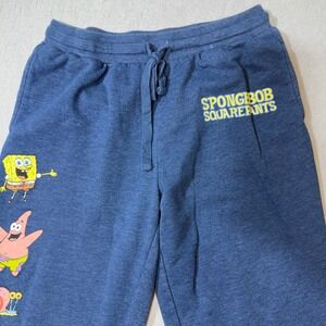 Nickelodeon Spongebob Squarepants Heather Blue Jogger Sweatpants Juniors Large